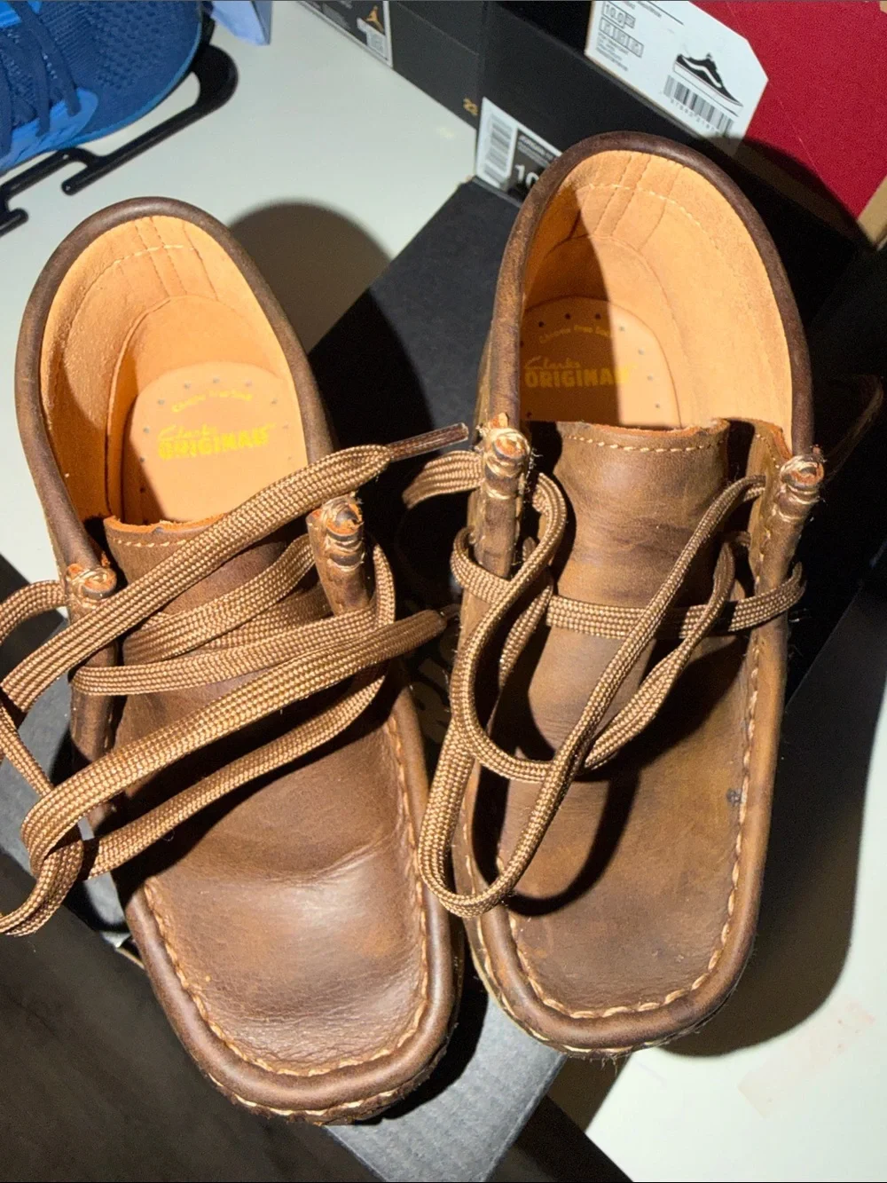 Clarks Brown Kids Wallabee Dress Shoes
